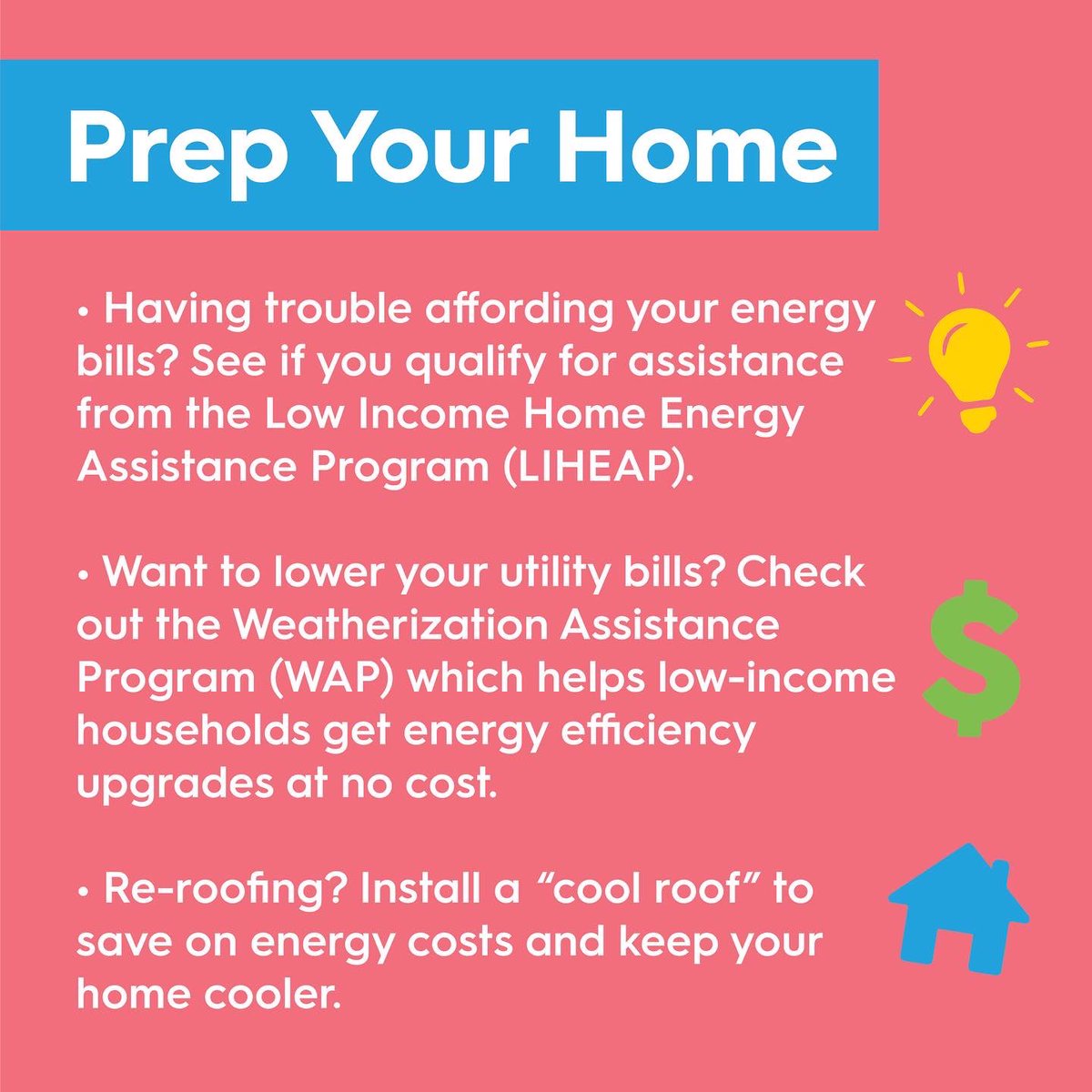 Climate change is making LA hotter. If you don’t have air conditioning in your home, consider these tips to stay safe in the heat. For more information &amp; resources, visit bit.ly/HeatResourcesLA 

#HeatSafeLA #StayCoolLA
