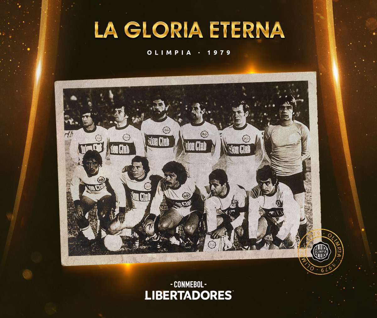 Libertadores's tweet photo. ⚪️⚫️ ¡La #GloriaEterna de @elClubOlimpia! 🤩

🇵🇾🏆 Un día como hoy, pero en 1⃣9⃣7⃣9⃣, el Franjeado ganó su primera CONMEBOL #Libertadores.

⚽️ En la final venció a #Boca: 2⃣-0⃣ en la ida en Asunción y 0⃣-0⃣ en la vuelta en Buenos Aires.

⭐️ Es el único equipo paraguayo campeón. https://t.co/kL02KbtwyN