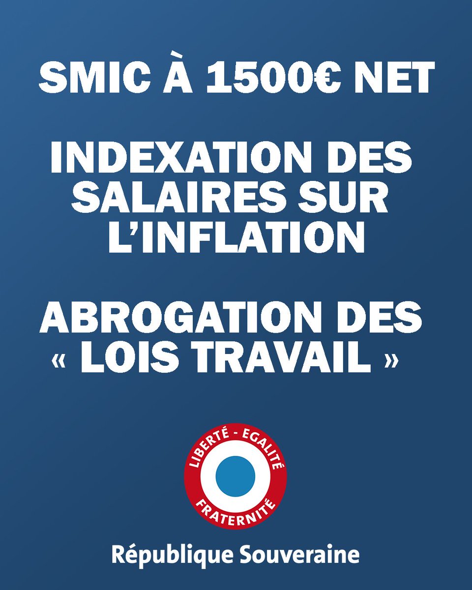 RSouveraine's tweet photo. ➡️ Augmenter le revenu du travail
➡️ Mieux répartir la charge fiscale 
➡️ Agir sur les secteurs stratégiques

Voilà quelques actions de bon sens qui permettraient réellement d'améliorer le pouvoir d'achat des français. À rajouter à la #LoiPouvoirdAchat... https://t.co/3Bk44WeFdB