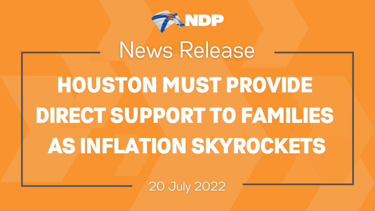 NSNDP's tweet photo. As families struggle to make ends meet, Premier Houston is choosing to do nothing to help them as new numbers show inflation continues to skyrocket. The NDP plans to table legislation next week to help Nova Scotian families. #nspoli

https://t.co/eZTSQZO3dm

#nspoli #nsndp https://t.co/DEYcXegaPK