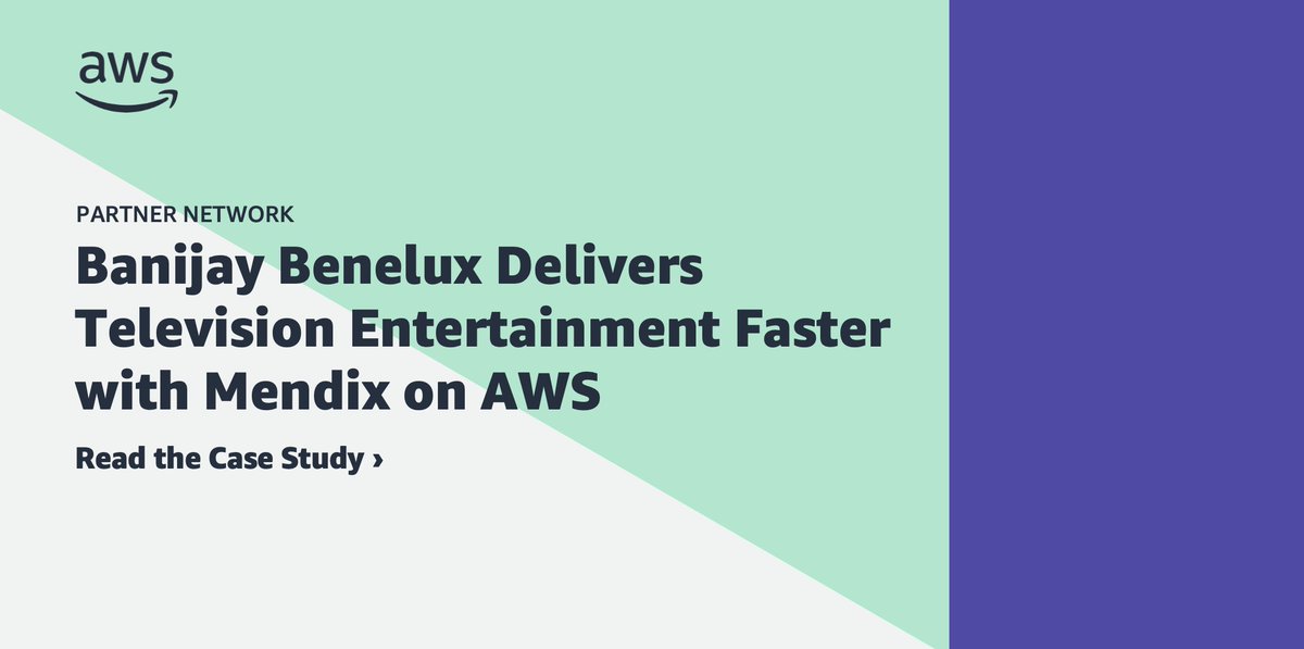 AWS Partner Network (@aws_partners) on Twitter photo Learn how <a href="/Mendix/">Mendix - Build excellent apps</a> helps @BanijayBenelux to quickly build powerful business applications on #AWS improving productivity & accelerating its speed of innovation: go.aws/3yN1VhT Learn how <a href="/Mendix/">Mendix - Build excellent apps</a> helps @BanijayBenelux to quickly build powerful business applications on #AWS improving productivity & accelerating its speed of innovation: go.aws/3yN1VhT