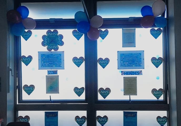 CED Queens decorated for Thank You week. We decided to celebrate the whole week. Thank you again to all our staff.
<a href="/CED_BHRUT/">BHRUT Children’s ED 💙</a> <a href="/BHR_ED/">KGH & QH Emergency Departments</a> 
KGH CED tomorrow.