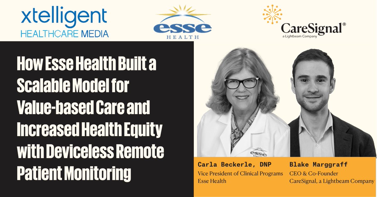 Providers are facing many challenges in providing scalable care management to succeed in increasingly value-based contracts. Hear from Carla Beckerle, at @EsseHealth to learn how @CareSignal_ has helped them face and overcome those challenges hubs.la/Q01hcZx10 #webinar