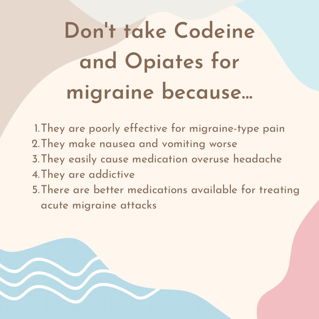 KatyMunro1's tweet photo. There are better options. #migraine #Codeineawareness https://t.co/f9ime9Y0Xx