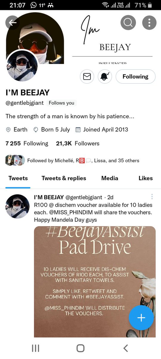 HlongwaneNwa's tweet photo. @gentlebjgiant #beejay_assist https://t.co/w92FcTzeCu
