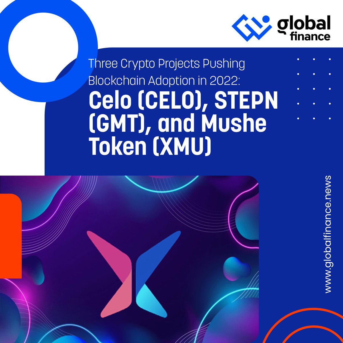 globfinanceoff's tweet photo. Three crypto projects pushing blockchain adoption in 2022: Celo(CELO), Stepn(GMT) and Mushe Token(XMU). π΅π€
πͺ
https://t.co/JreEzcwzMg
#stepn #mushetoken #CELO #blockchain #cryptoprojects https://t.co/301ZAkn3Zo