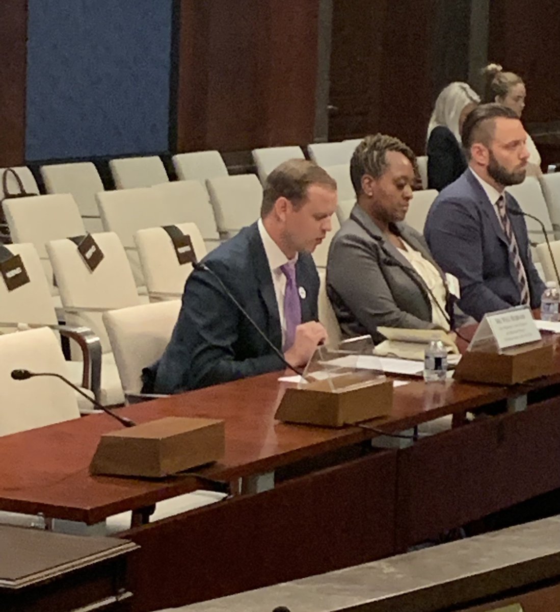 GIBillRights's tweet photo. “Bottomline: Fraud is a problem and outcome measures are a key to accountability,” says our VP @Hubbard_WJ in today’s #HVAC hearing. #DefendTheGiBill https://t.co/ZEzXevy5O6
