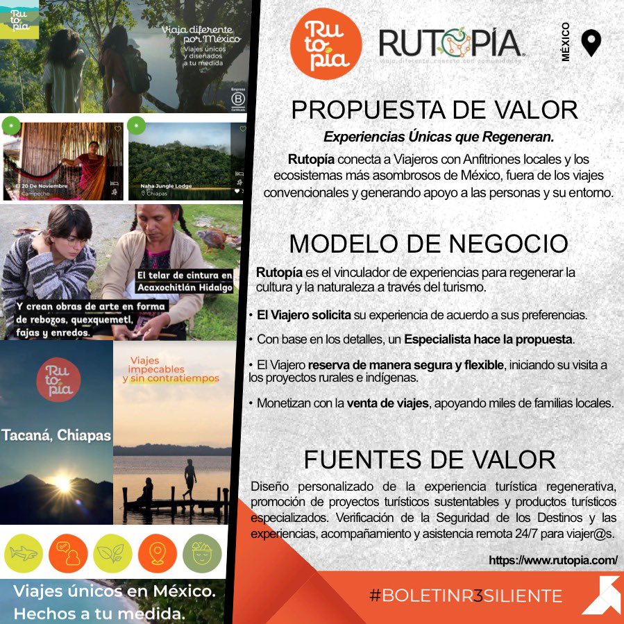 ResilienceStra2's tweet photo. #BoletínR3siliente de julio, una edición especial de TURISMO &amp; EMPRENDIMIENTO SOCIAL: experiencias inolvidables que propician cambios positivos en el entorno. Redefinir nuestra concepción de “turismo”, también representa una gran oportunidad de negocio con Valor híbrido. https://t.co/XYOeig7MPJ