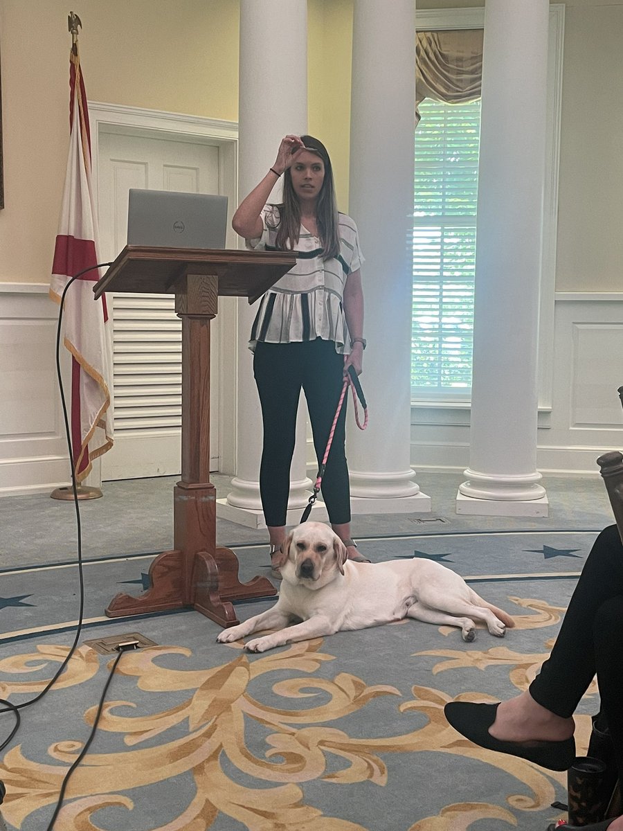 lindsaykilgore's tweet photo. @Cricket_PCS and @amnicholson_ sharing all about our mental health services for next year. I love that @PelhamSchools has our own facility dog. She makes a big difference! Who wouldn’t want to come to work or school and pet this pup? https://t.co/VGEtpFHuO4