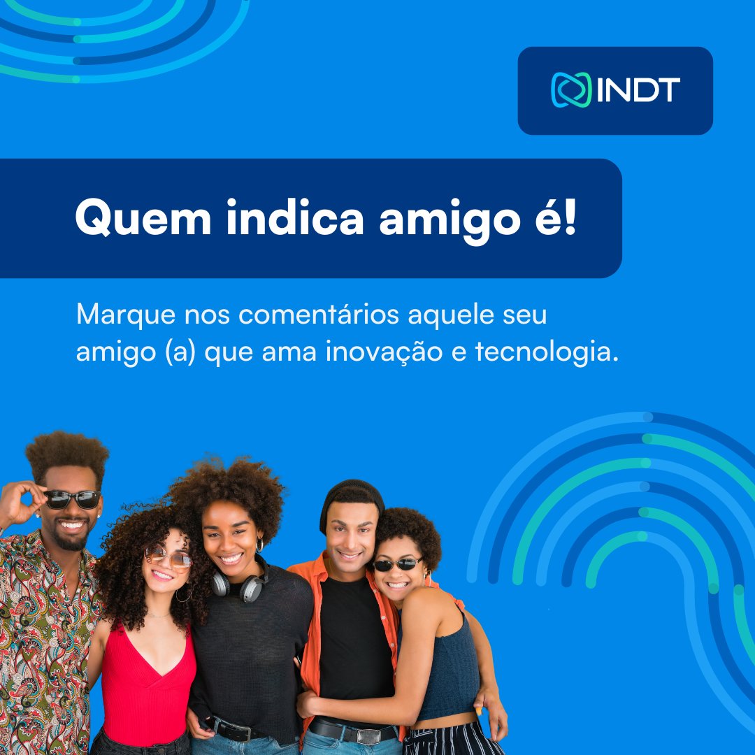 indt_instituto's tweet photo. Por aqui já foi decretado... Quem indica, amigo é! 🤝

E para comemorar o #DiadoAmigo (a) de forma especial, separamos as principais #oportunidades para você e seu amigo (a) do coração. Faça parte do nosso time!
(+) https://t.co/v0TLZYxmTI
