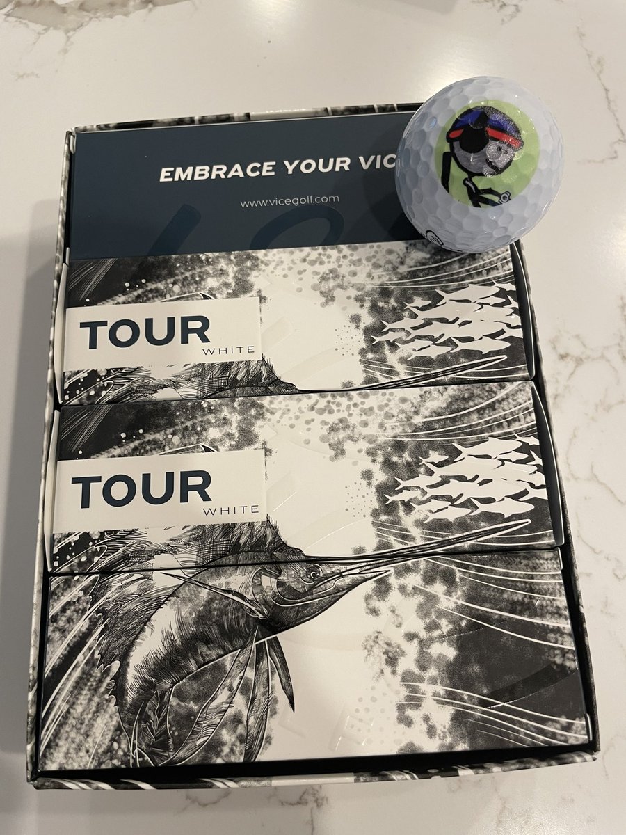 Cryptoguy777's tweet photo. You know this mfer had to get the pfp version as well. @VICE_GOLF turnaround time was insane. Packaging is also fire. Keep an eye out for this #mfer on the course. #golf #mfers #mfernft @unofficialmfers https://t.co/lTRdboWGzC