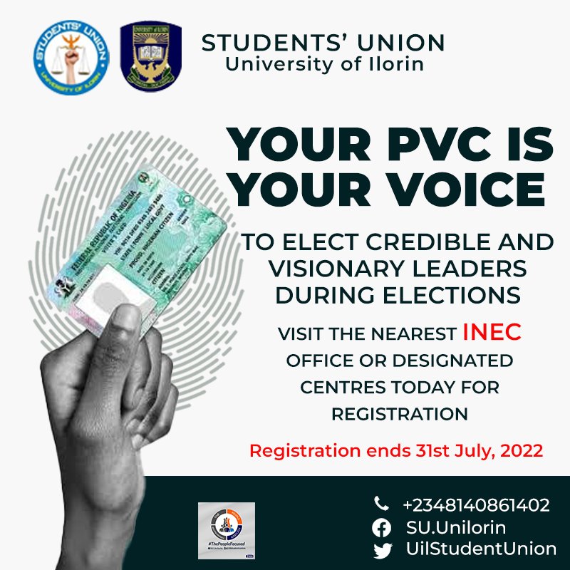Focused Unilorites, GET YOUR PVC

#GetYourPVC 
#PeopleFocused