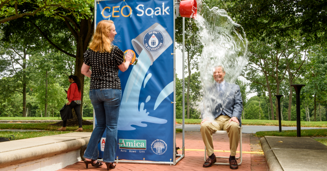 My company’s CEO, Bob DiMuccio, is retiring this year, and it’s his last time participating in the CEO Soak to benefit @alsa_ri. Help us drench him for a good cause by donating to his page today! #IWork4Amica bit.ly/3IPTpTX