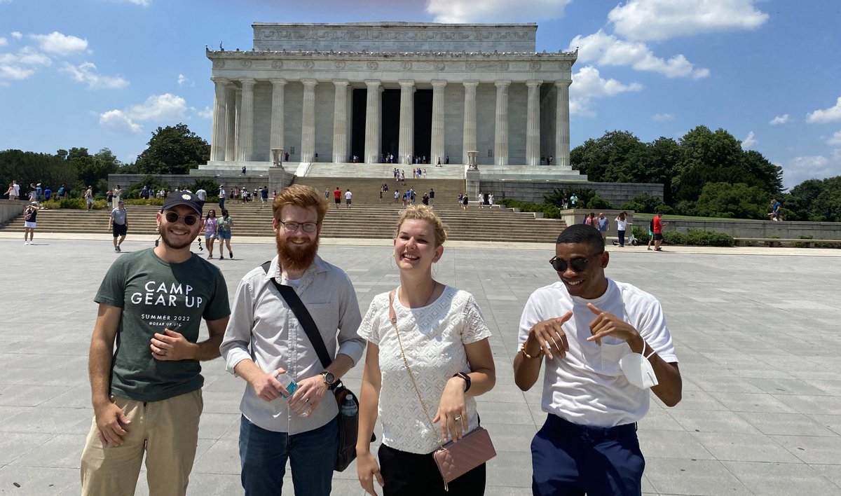 GEARUP_UTC's tweet photo. It’s been great, DC! Coordinators got to soak up being in the nation’s capital after the #GUcon today. It’s a great reminder why we do this work. #GEARUPworks https://t.co/Q9X3iBRyUe