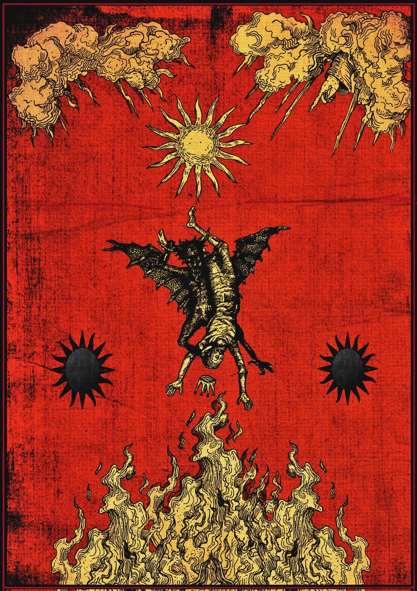 'it's hot where we're going'
Pen and ink illustration.

#darkart #occultart #extinctionrebellion #climatechange #macabreart #devil