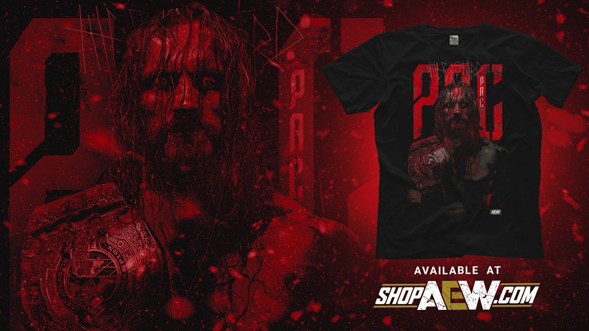 NEW ARRIVAL! Check out @BASTARDPAC’s “Bloodshot” shirt at ShopAEW.com! #shopaew #aew #aewdynamite #aewrampage