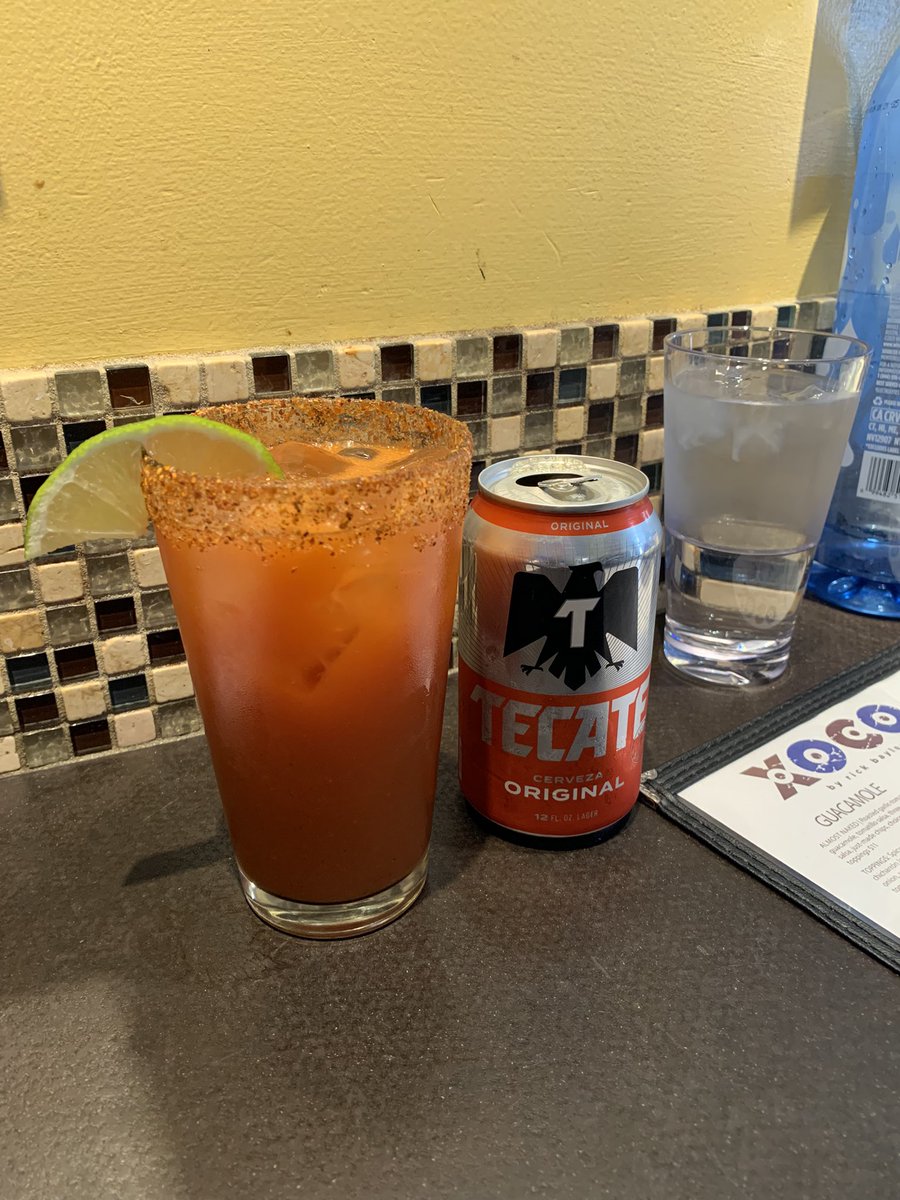 1st Michelada ever at <a href="/XocoChicago/">XOCO Restaurant</a> by <a href="/Rick_Bayless/">.</a> .. not sure why I’ve waited this long. It freakin ruled 🤟🏼🤟🏼