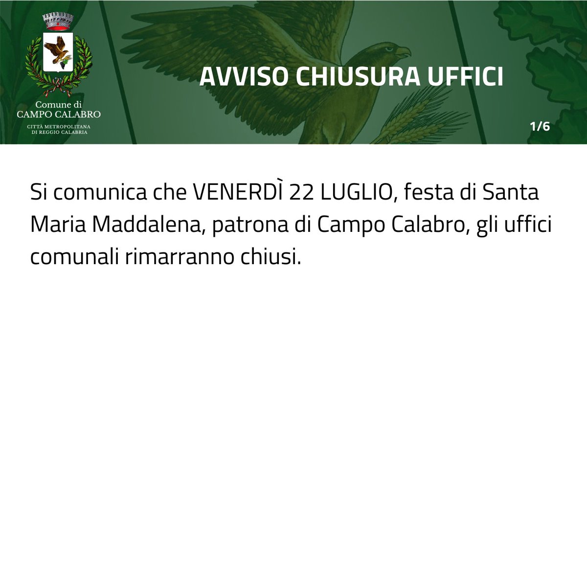 Comune di Campo Calabro (@comcampocalabro) on Twitter photo 