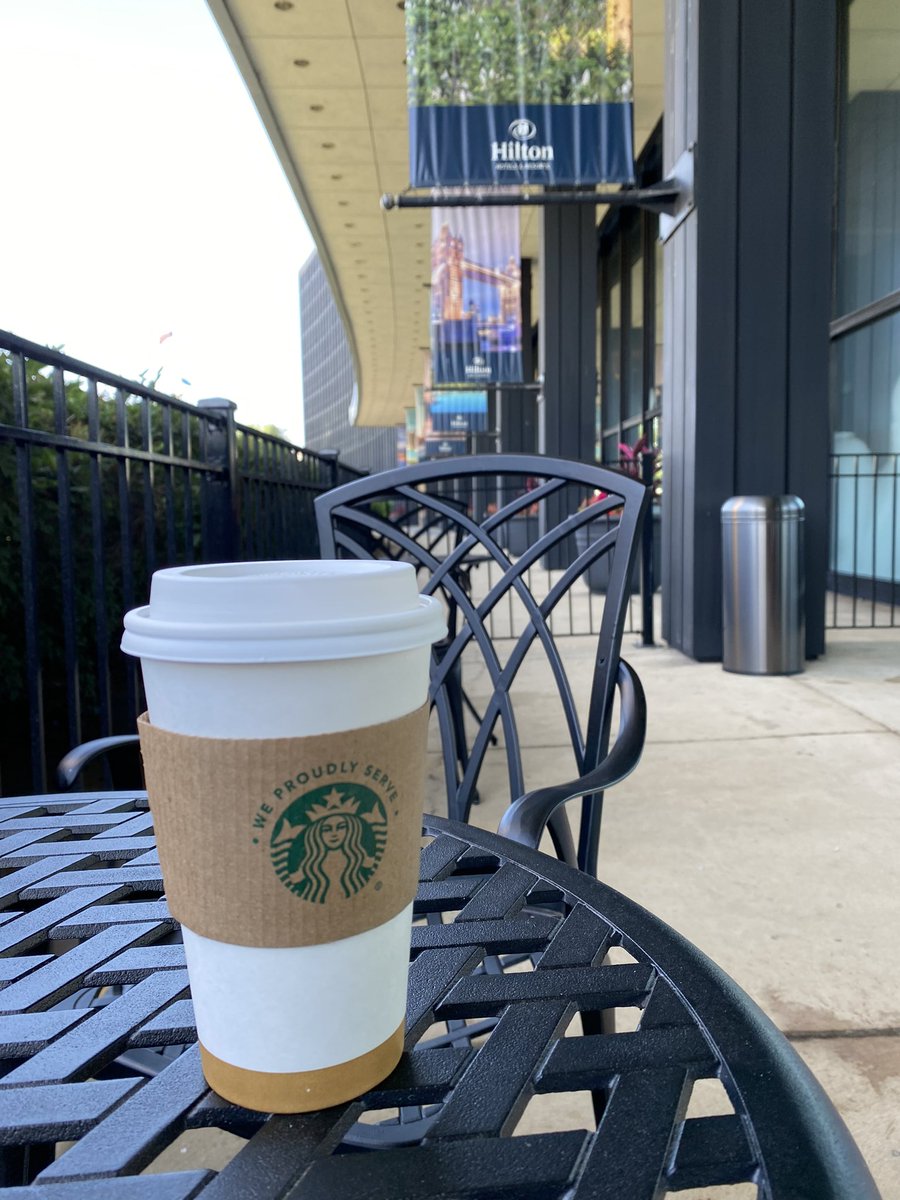 Perfect day for a cup of coffee on our newly opened patio!