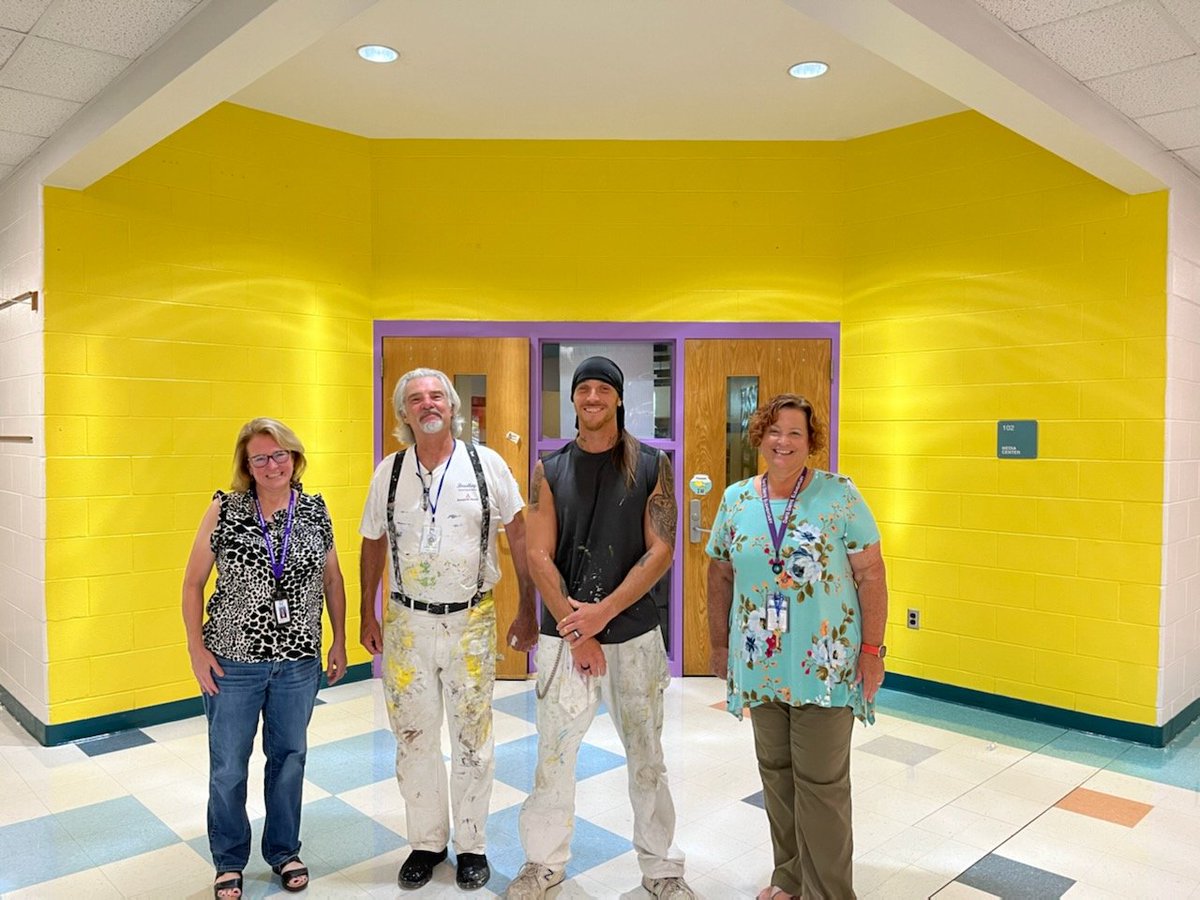 Painting is done! Thanks to our wonderful painters who helped make DDE bright and shiny! Students and staff, we can't wait for you to enjoy the new colors with us!  #newlook