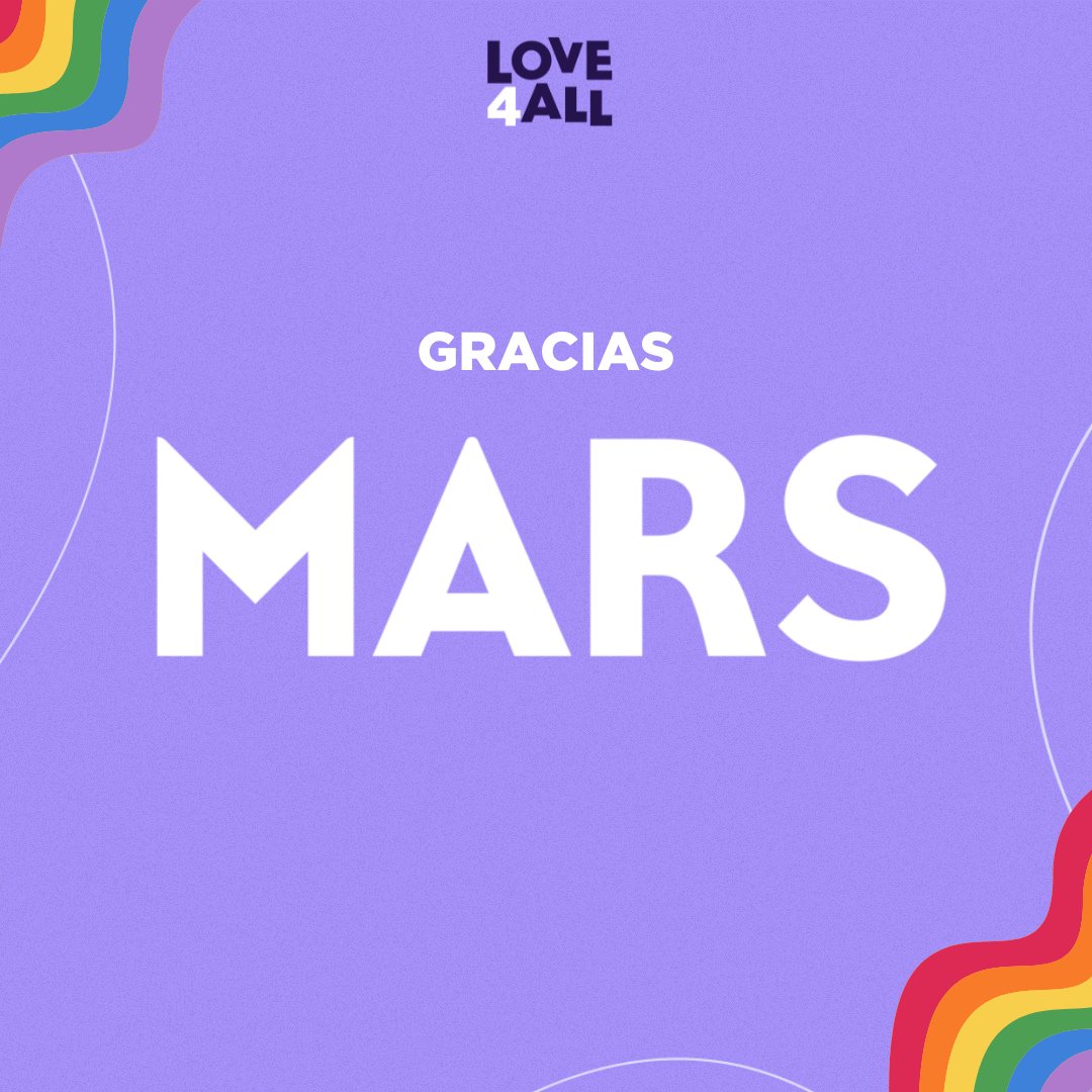 LOVE4ALLMX's tweet photo. Gracias @marsmexico_ por formar parte de la quinta edición de @LOVE4ALLMX. Esperamos vernos nuevamente el próximo año para continuar haciendo de la comunidad un lugar más seguro.

#love4all #seguridadparaser #pride https://t.co/nr79PbNAhW