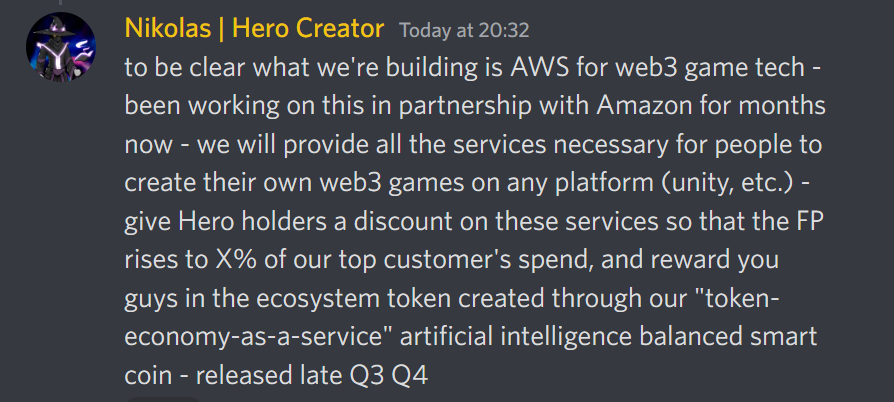 NFTAgency's tweet photo. @nikolas_eth this man has a plan B in current $wrld market circumstances, while it actually was a plan A from at least few months. 

hats off.

This is why I'm all behind @HeroGalaxyNFT and @HeroGamingLabs 
Just spend some spare time on @HG' Discord. Join  https://t.co/J0ZSAnshIv https://t.co/lKt4hApcMu