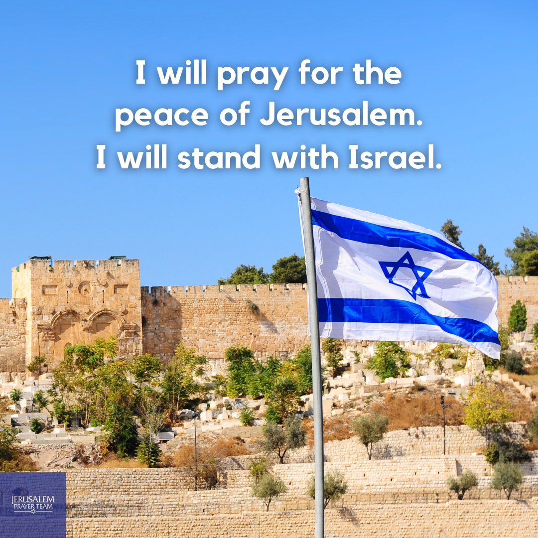 jerusalemprayer's tweet photo. I will pray for the peace of Jerusalem.
I will stand with Israel.
"Pray for the peace of Jerusalem: 'May they prosper who love you...'"
—Psalm 122:6
#iamresolved
#blessIsrael
#Israelforever https://t.co/Yav0w1ckZR