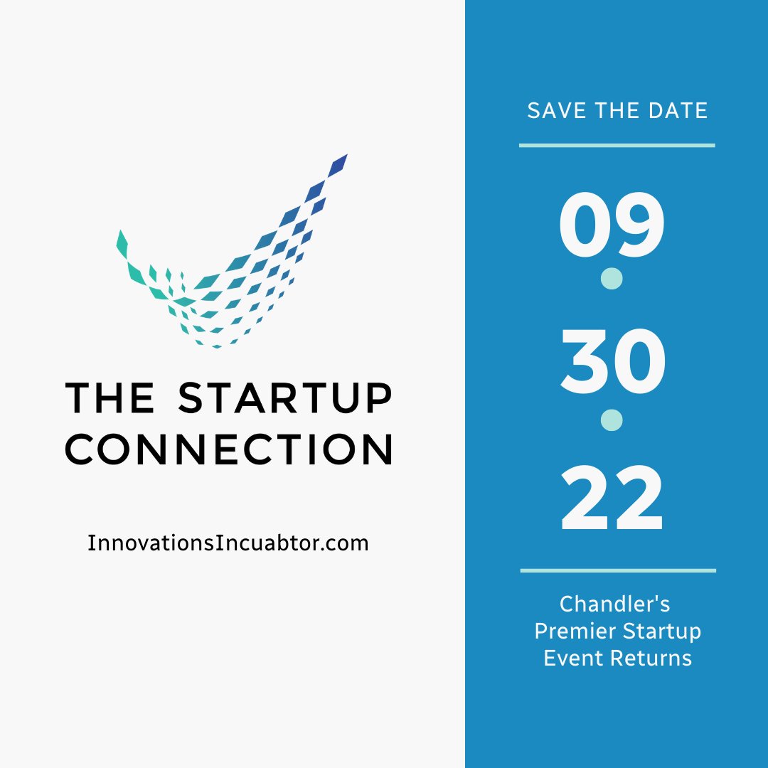 GrowChandler's tweet photo. Mark your calendar for Startup Connection 2022! Details coming soon but be prepared for something totally new 🤯 
#growchandler #yesphx #phxentrepreneurs #azstartups https://t.co/kSHtlfCwgm
