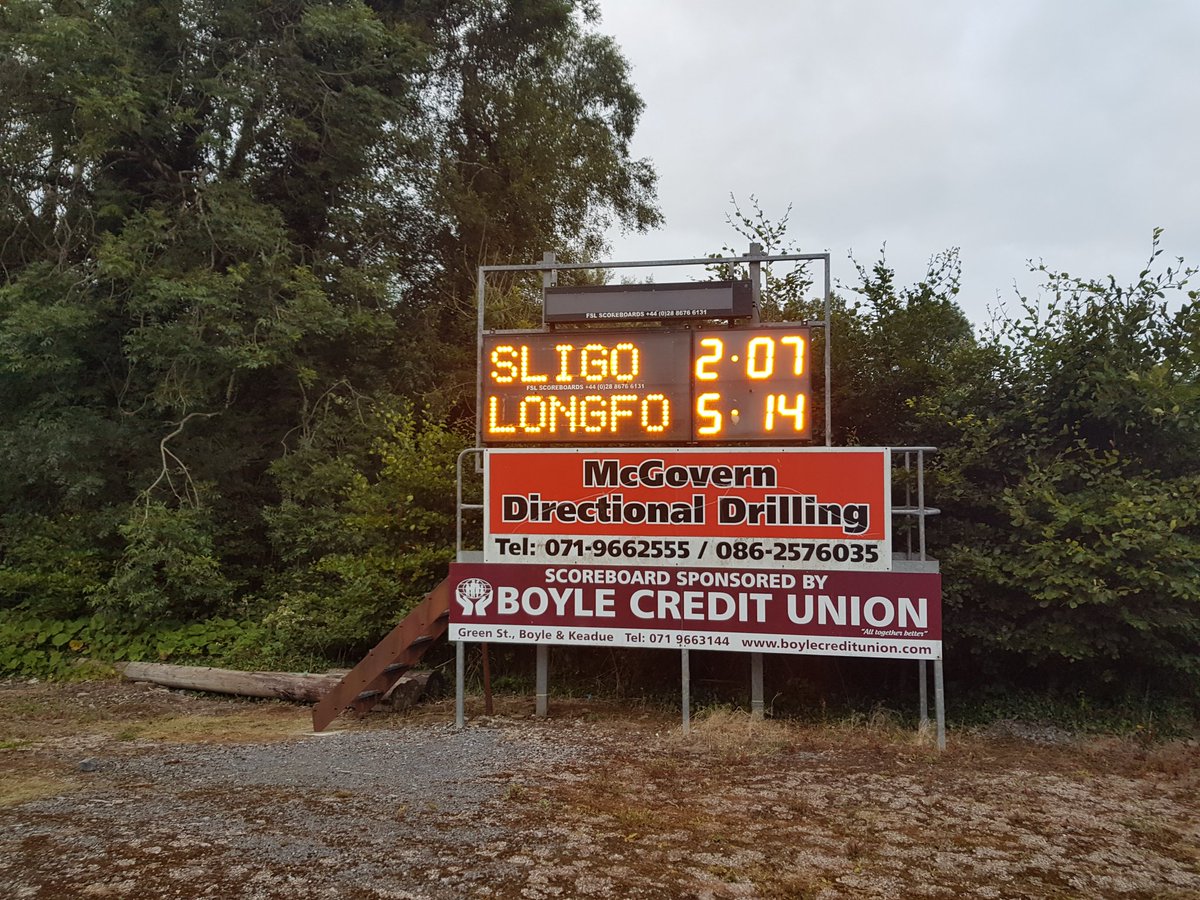 ZuCar ALL-IRELAND MINOR SEMI-FINAL. Full-Time score from Boyle GAA Park. @LongfordLgfa: 5-14 @SligoLGFA: 2-07 All over in Boyle GAA Park as Longford march on to the ZuCar All-Ireland Minor Final. @LadiesFootball @LeinsterLGFA @GlennonBrothers