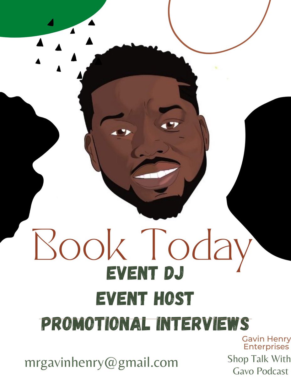 Gavos_World's tweet photo. If you have a need donโt hesitate to reach out! #EventHost #EventDj #IPromote โผ๏ธ
All services Brought to you by Gavin Henry Enterprises. #GHE https://t.co/NvVYXjelRI
