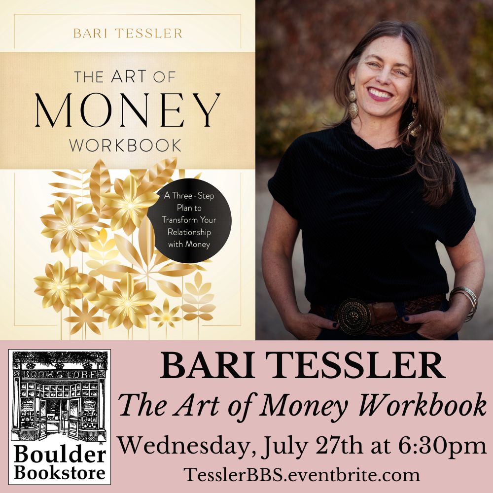 Boulder Book Store (@boulderbooks) on Twitter photo We hosted local author <a href="/baritessler/">Bari Tessler Linden</a> a few years ago when her book "The Art of Money" came out, & we're delighted to host her again next week for her new book, "The Art of Money Workbook: A Three-Step Plan to Transform Your Relationship with Money" - Tix: TesslerBBS.eventbrite.com We hosted local author <a href="/baritessler/">Bari Tessler Linden</a> a few years ago when her book "The Art of Money" came out, & we're delighted to host her again next week for her new book, "The Art of Money Workbook: A Three-Step Plan to Transform Your Relationship with Money" - Tix: TesslerBBS.eventbrite.com