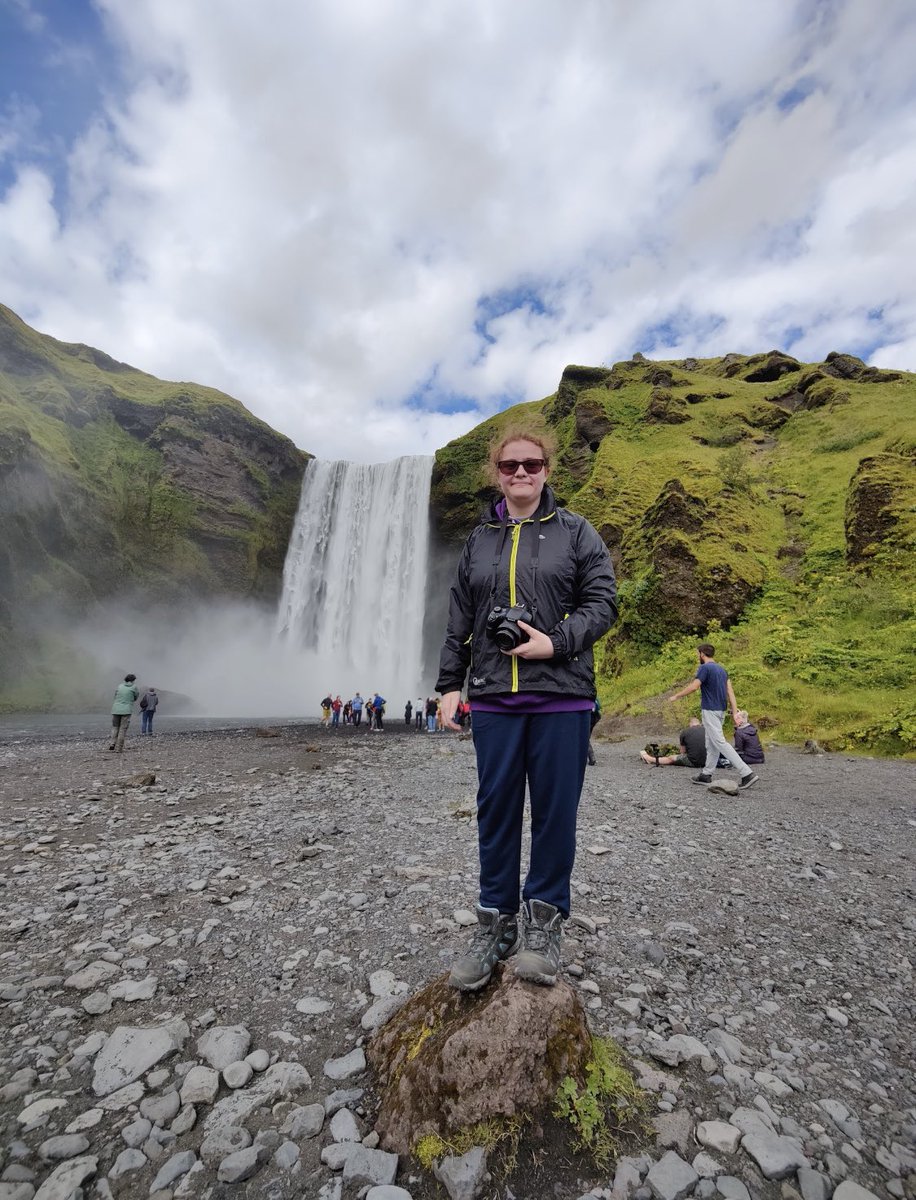 MissCRMartin's tweet photo. Seljalandsfoss waterfall - amazing! #CHSIceland2022 #MakingMemories https://t.co/tcPtg9CeIP