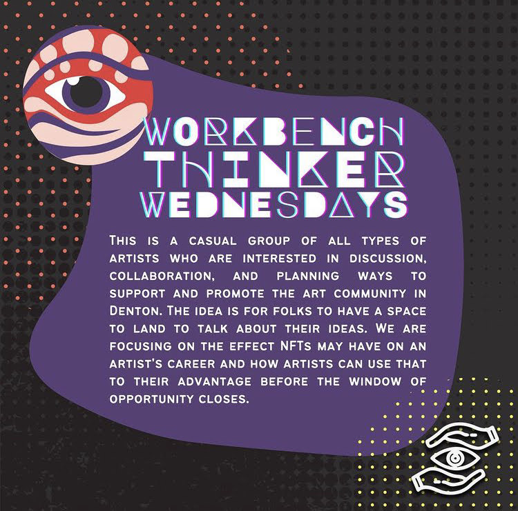 23Designco's tweet image. 23designco
Join us tonight @dentonworkbench
For this weeks workbench thinker Wednesday!

instagram.com/stories/denton…

#denton #nft #nftart #crafting #makersgonnamake #dentonartist #dentonevents #dentonlife #dentoning #supportlocal
