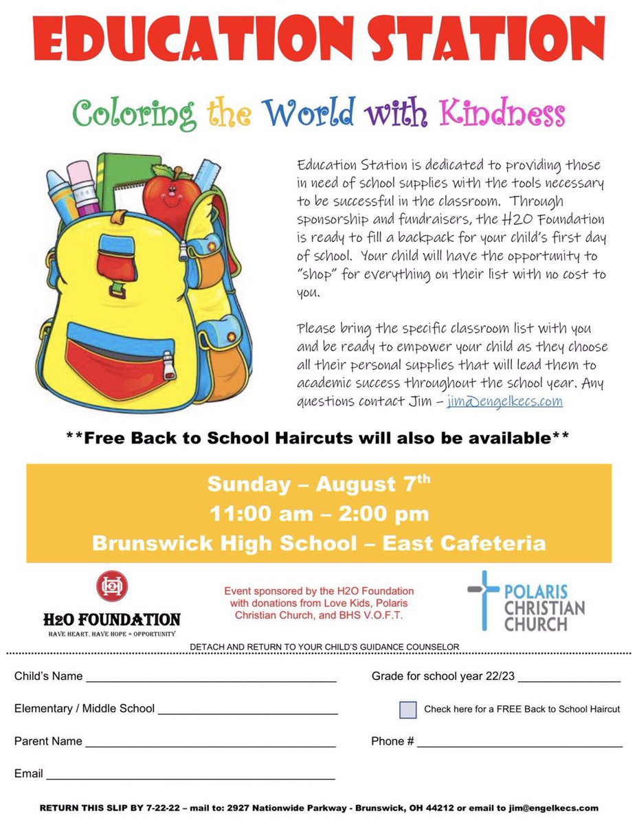 Please contact us if your child is in need of school supplies to be as prepared as possible for a great school year!! <a href="/BrunswickCSD/">BrunswickCitySchools</a>