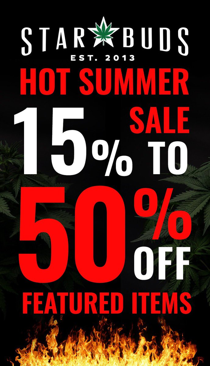 Come visit any of our seven locations in Oklahoma for our Hot Summer Sale. 🔥🔥

#puffpuffpass #cannabisculture  #weedlifestyle #weedTwitter #weed #terps #terpenes #vape #edibles #flower #prerolls 
#420community 
#vape #vapecart