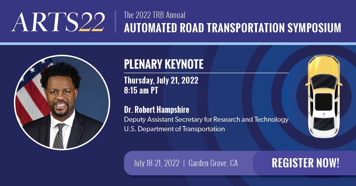 At the #ARTS22 Symposium? DAS Robert Hampshire will deliver a keynote address on July 21 at 8:15 am PT 