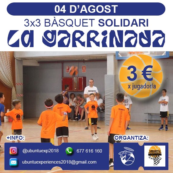 UbuntuExp18's tweet photo. Torna el 3x3 Solidari de bàsquet a la @LaGarrinada

Molt contents de formar-hi part!

#ubuntuexperiences #ubuntu #Senegal #cooperacio #voluntariat #campus #basquet #baloncesto #voluntariado #cooperacion https://t.co/XhhX2htbe3