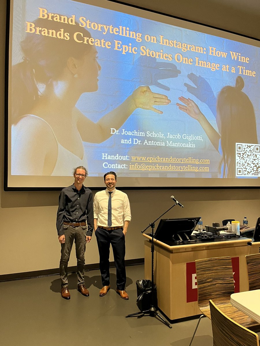 Antonia Mantonakis | The Wine Psychologist (@mantonakis) on Twitter photo Great session today on Brand Storytelling on Instagram: How Wine Brands Create Epic Stories One Image at a Time 🍷 with <a href="/JoScholz/">Dr. Joachim Scholz</a> & our <a href="/CCOVIBrockU/">Brock CCOVI</a> student Jacob Gigliotti
Learn more at epicbrandstorytelling.com #iccws <a href="/ICCWS2022/">ICCWS 2022</a> Great session today on Brand Storytelling on Instagram: How Wine Brands Create Epic Stories One Image at a Time 🍷 with <a href="/JoScholz/">Dr. Joachim Scholz</a> & our <a href="/CCOVIBrockU/">Brock CCOVI</a> student Jacob Gigliotti
Learn more at epicbrandstorytelling.com #iccws <a href="/ICCWS2022/">ICCWS 2022</a>