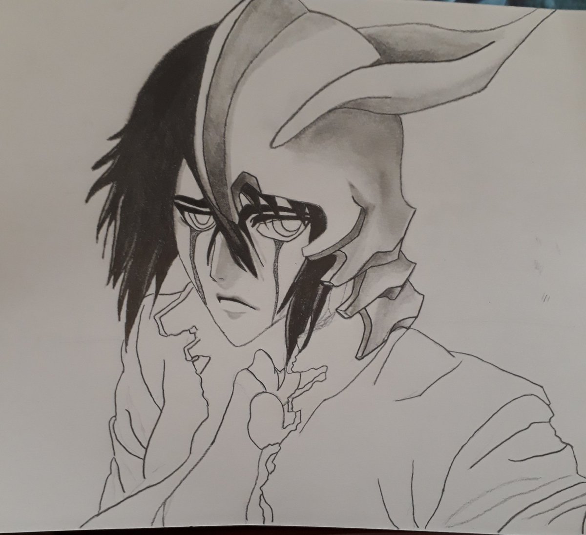 desenhos_da_ca's tweet photo. Processo de criação do primeiro desenho q finalizei kkkk #BLEACH #desenho #art #AnimeArt https://t.co/zhWZtw62iW