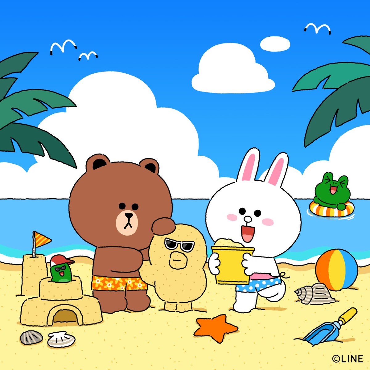 砂遊びの達人、ブラウン 😎🏖 あと少しでサリーワールド完成💛 次は誰