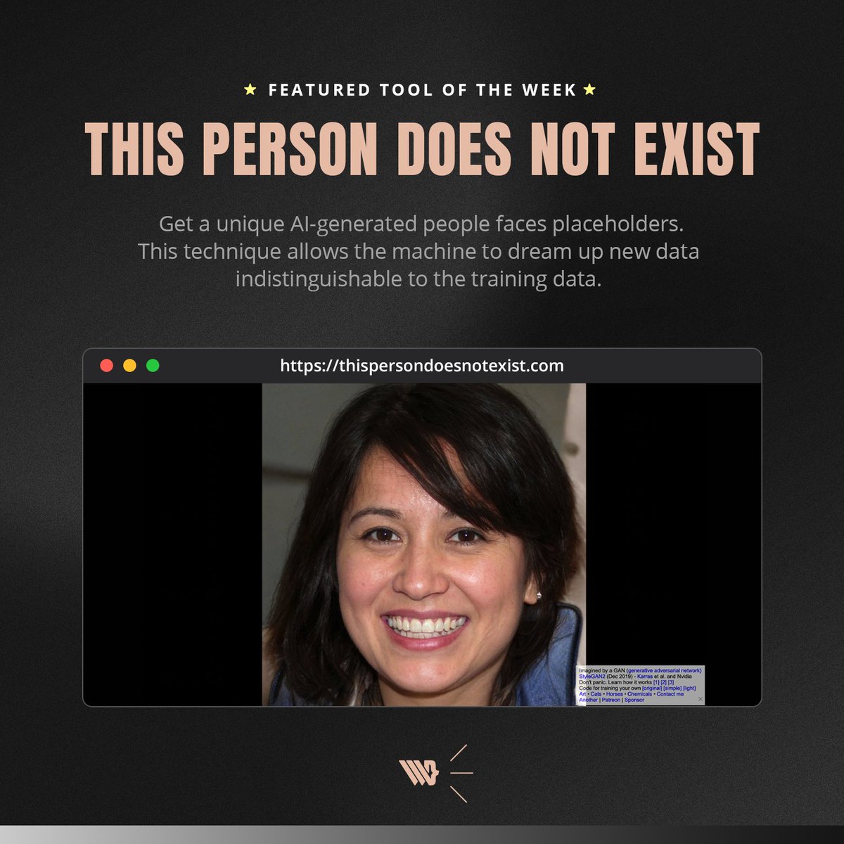 webteractive's tweet image. Featured Tool of the Week 🌟

Generate random human face in 1 click and download it! AI generated fake person photos: man, woman or child.

🔗 this-person-does-not-exist.com

#webteractive #featuredtool #tools #image #AI #personnotexist #websitetools