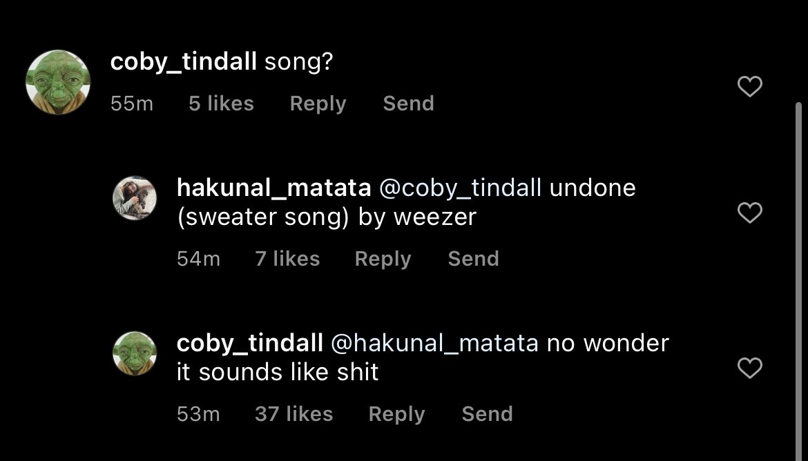 ChiefSmite's tweet image. Instagram comment sections can be gold sometimes