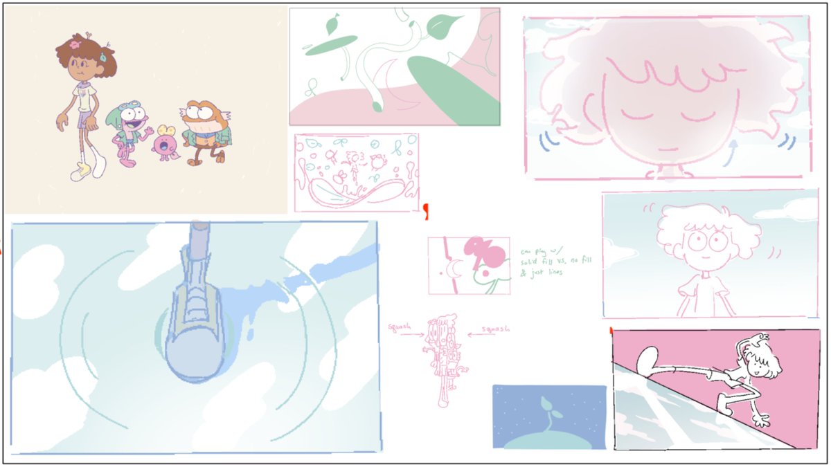 aw man...I came across some early s3 end credit brainstorming the other day. I had been quietly obsessed with Amphibia's pink moon ever since I saw the first BG art during s1. It felt almost cathartic to bring it into the end credits for the final season :') 