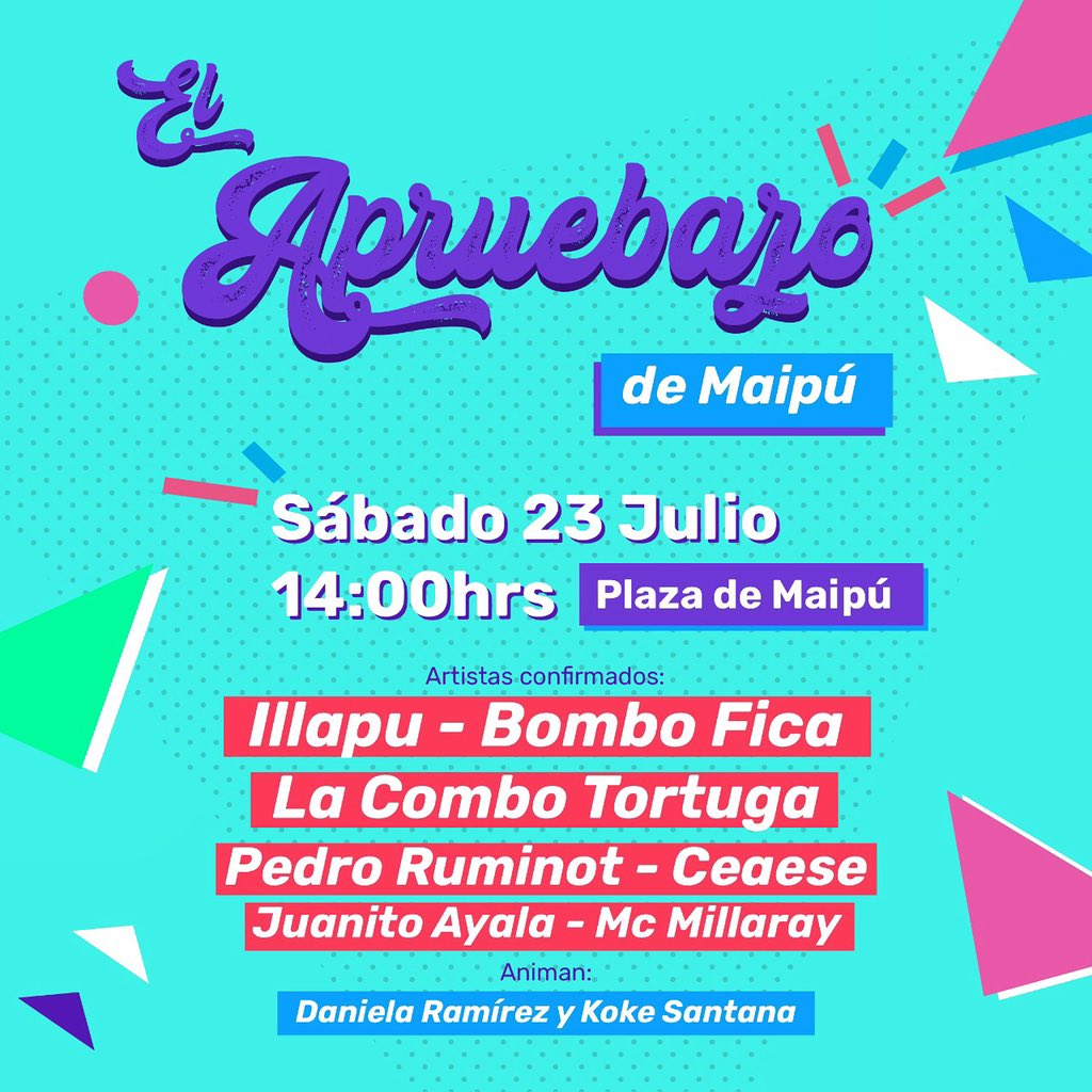 TomasVodanovic's tweet photo. Este sábado lanzamos con todo la campaña por el #Apruebo en Maipú. 
Ven a disfrutar de esta fiesta ciudadana, para iniciar una campaña de esperanza y alegria que nos permita construir un mejor país. 
Las y los esperamos! https://t.co/IQ34JPrW5r