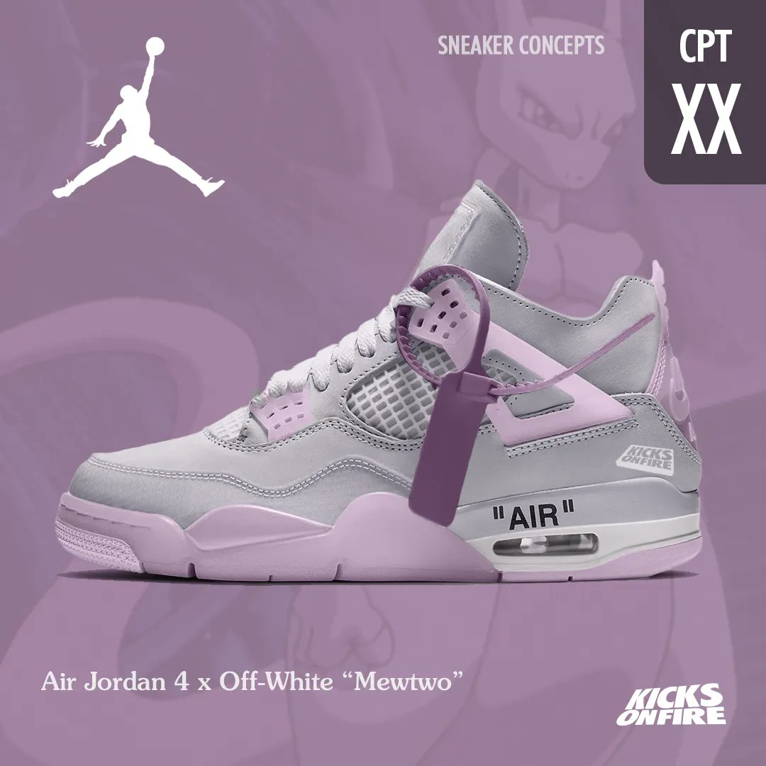 KicksOnFire Twitter: Air Jordan 4 x Off-White “Mewtwo” https://t.co/OktAV6rszh" / Twitter