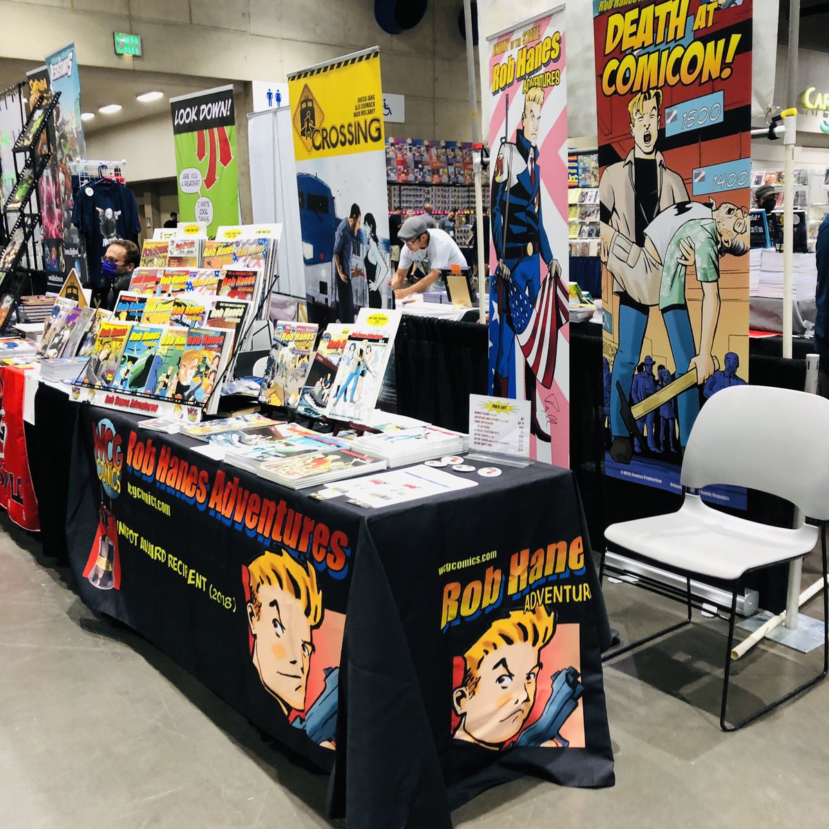 randywcgcomics's tweet photo. Open for business on #PreviewNight at #SDCC!

Small Press booth K-1

#SDCC2022 #SDCC22 #comics #indiecomics #independentcomics #rhadventures #wcgcomics
https://t.co/MfO0wBcv2D https://t.co/EAjDHM3gPu