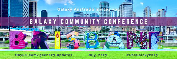 Australian BioCommons (@ausbiocommons) on Twitter photo 📢 Just announced at the Galaxy Community Conference in Minneapolis #UseGalaxy2022 📢
<a href="/GalaxyAustralia/">Galaxy Australia</a> will host next year's international GCC2023!
Inviting the international #usegalaxy community to #ComeTogether in Brisbane, July 2023 biocommons.org.au/news/gcc2023-a…
<a href="/galaxyproject/">Galaxy Project</a> 📢 Just announced at the Galaxy Community Conference in Minneapolis #UseGalaxy2022 📢
<a href="/GalaxyAustralia/">Galaxy Australia</a> will host next year's international GCC2023!
Inviting the international #usegalaxy community to #ComeTogether in Brisbane, July 2023 biocommons.org.au/news/gcc2023-a…
<a href="/galaxyproject/">Galaxy Project</a>
