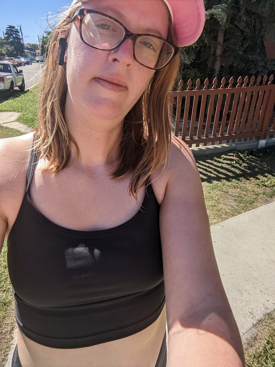 LiveAmazeballs's tweet photo. Yesterday's body confidence win: I went for a walk in my neighbourhood with *gasp* just a sports bra on top. https://t.co/eUOcPrYByO