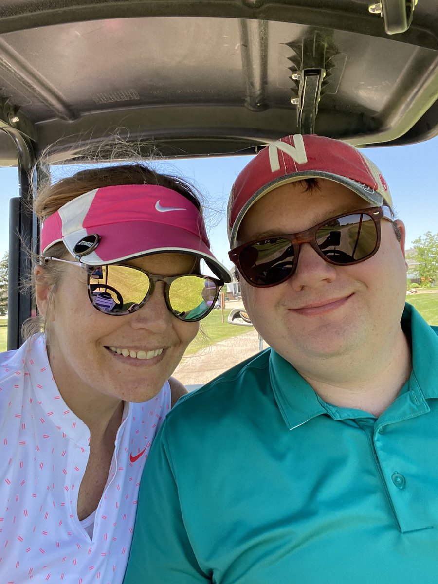 gatztasha's tweet photo. Thankful this guy could get away for the afternoon date to help me soak up some of my last few days of summer break on the course!! https://t.co/v1iNFSm9oZ