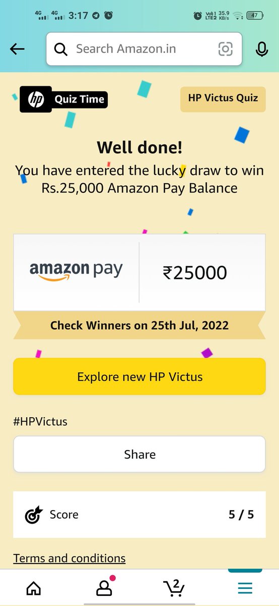 officialNadee15's tweet photo. Well done
@amazonIN 
#HPvictus 
#HP 
#AmazonSpecials https://t.co/5tMC9YD6Dz